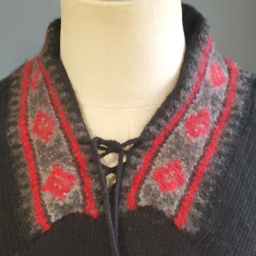 Vtg Polo  Ralph Lauren Black Wool Sweater - Picture 8 of 14